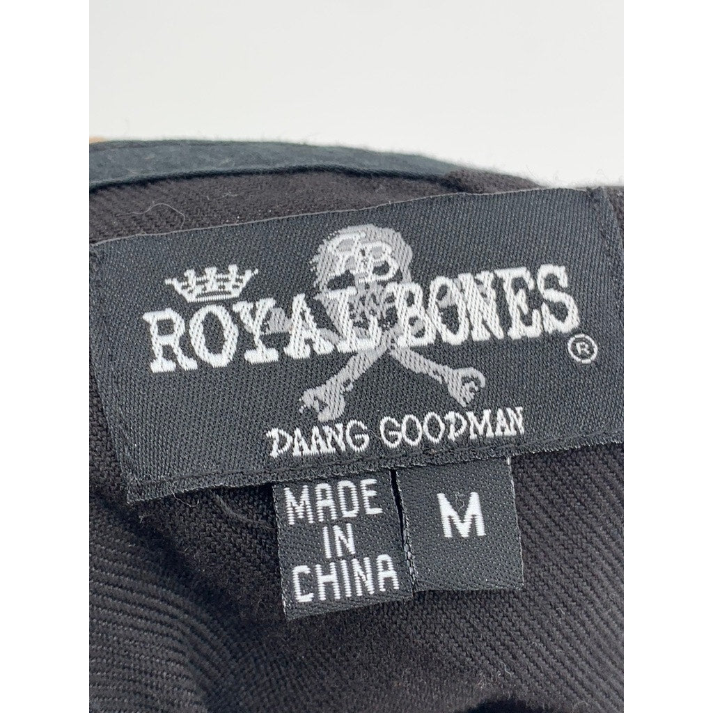 ROYAL BONES Women's Black Tripp Chain Pleated Grunge Mini Skirt SZ M