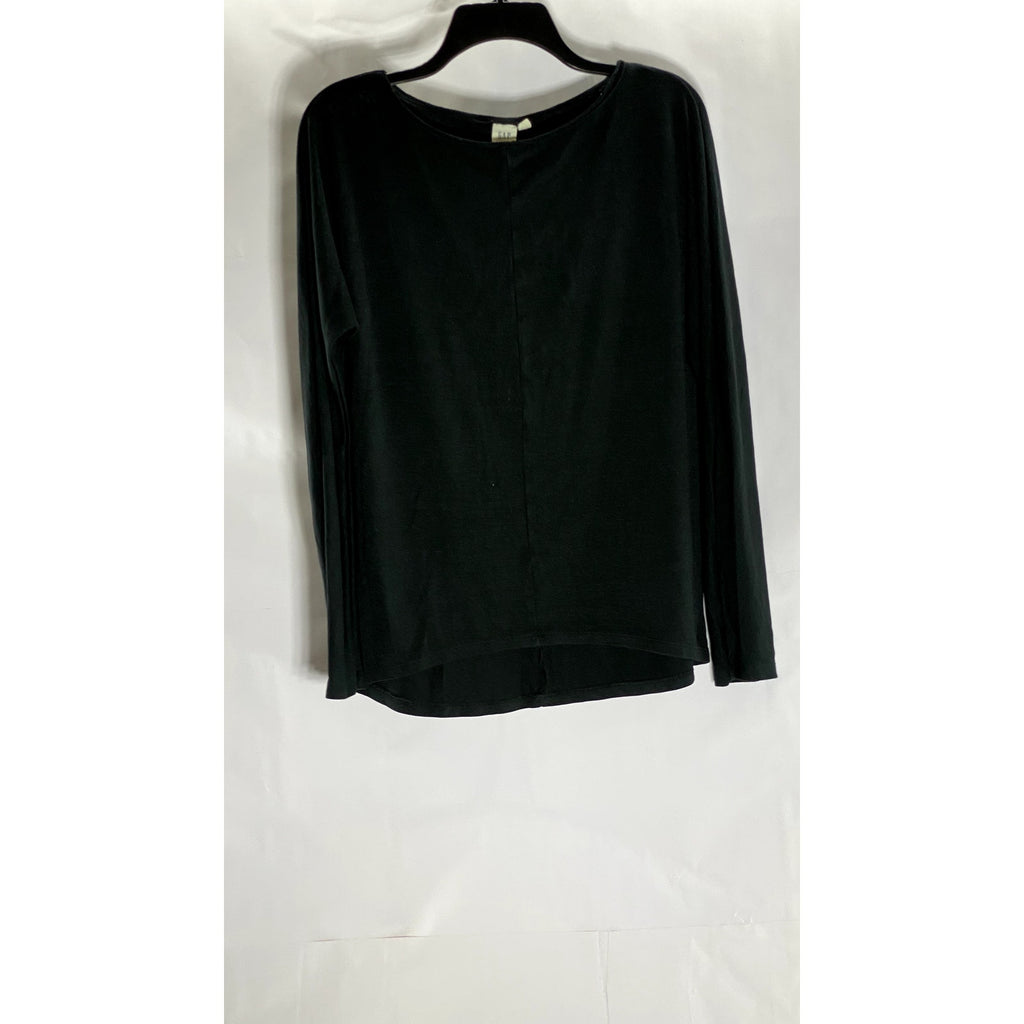 GAP Women's Black Solid Crewneck Long Sleeve Casual Top SZ S