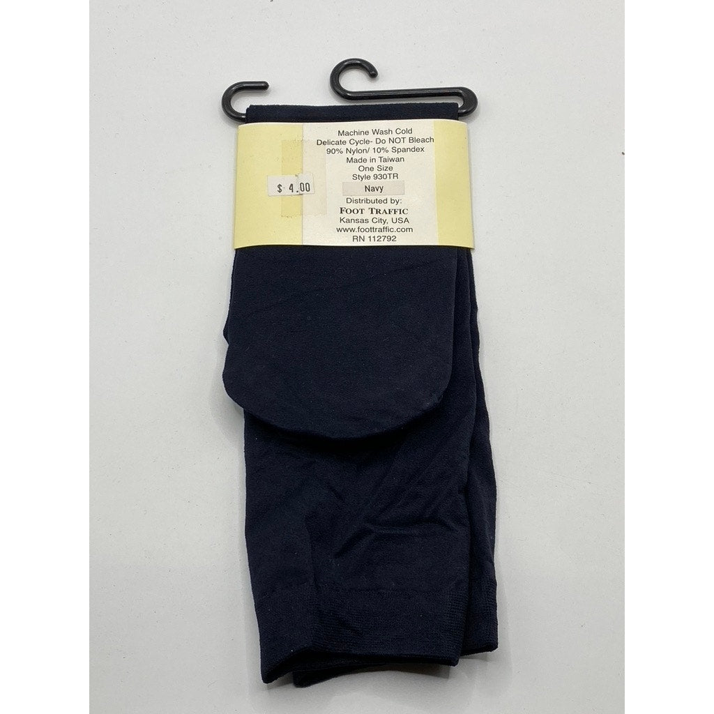 FOOT TRAFFIC Women's Dark Navy Fashion Opaque Trouser Socks SZ OS