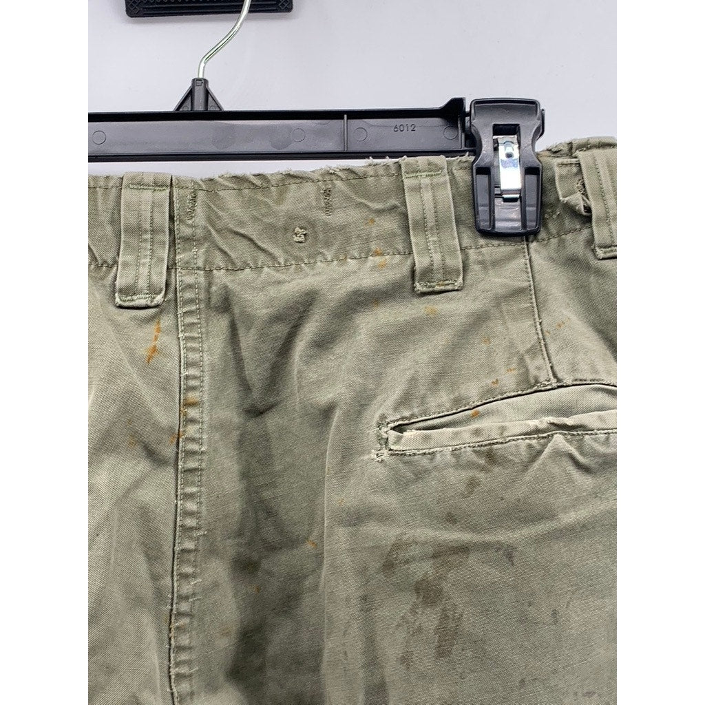 UNBRANDED Men's Green Straight-Leg Regular-Fit Utility Work Pants SZ 32X32