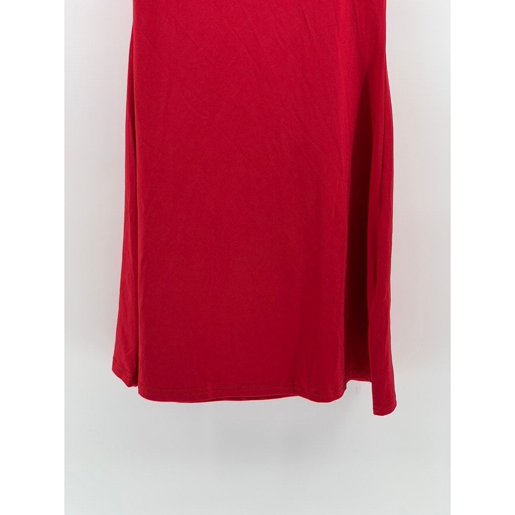 UNBRANDED Women's Red Open-Back Sleeveless Mini Dress SZ S