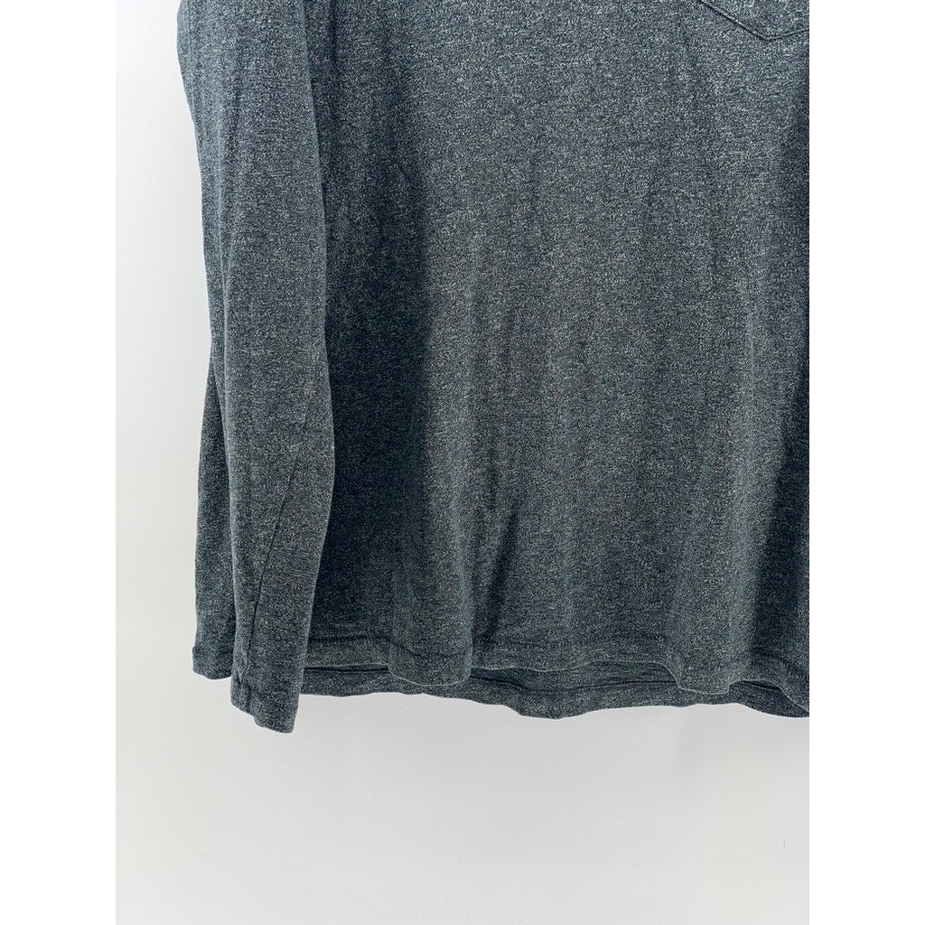 GAP Men's Marled Gray Crewneck Long Sleeve Casual T-Shirt SZ L