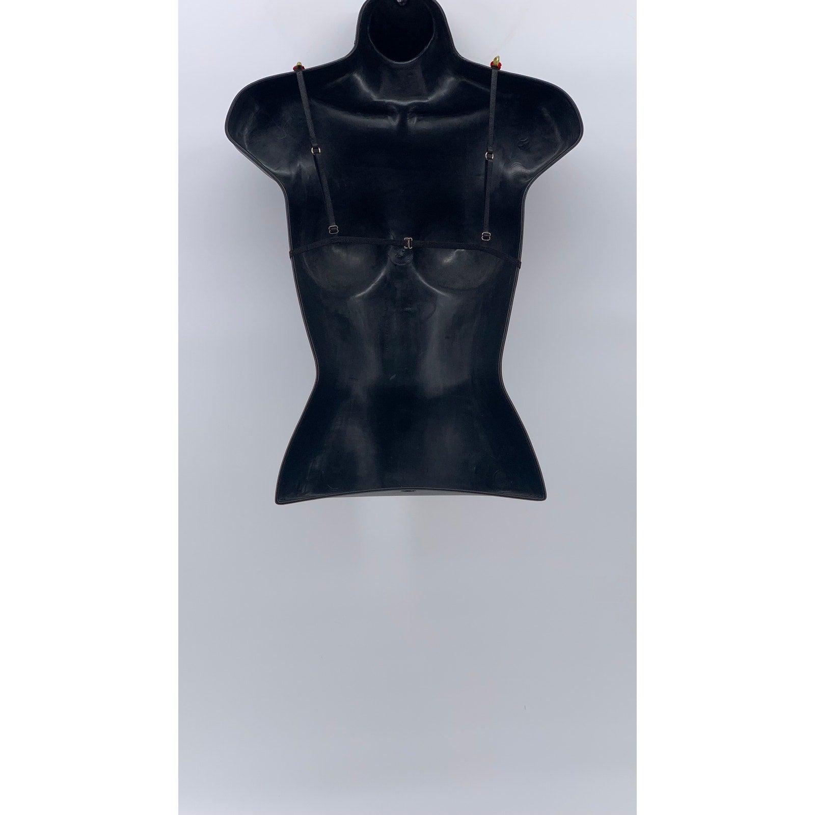 UNBRANDED Women's Black Mesh 3D Rose Floral Trim V-Neck Bralette SZ S