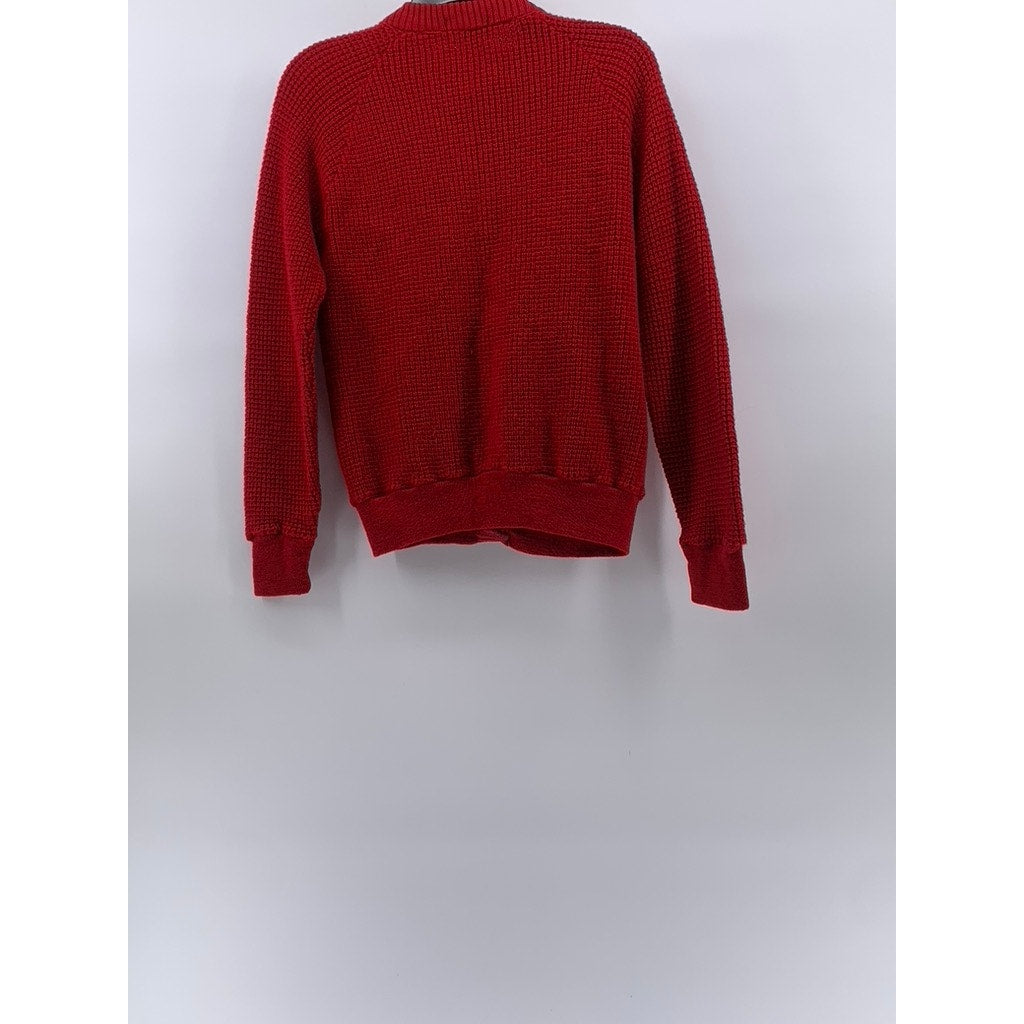 PENDELTON Women's Dark Red Vintage Knit Virgin Wool Button-Up Cardigan SZ M