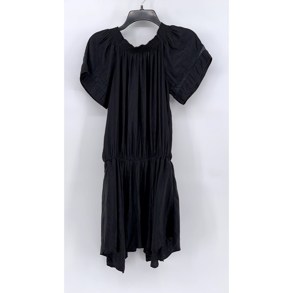 RAMY BROOK Women's Black Pleated Short Sleeve Dress SZ S