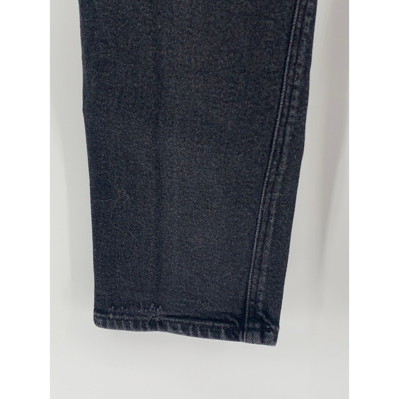 ASOS Women's Black Denim Distressed High-Rise Slim-Leg Regular-Fit Jeans SZ 28