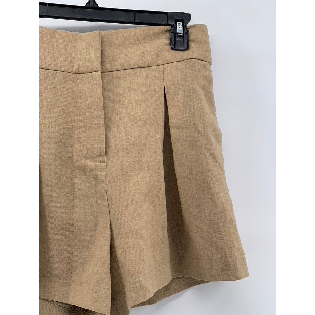 STELEN Women's Tan Pleated Shorts SZ M