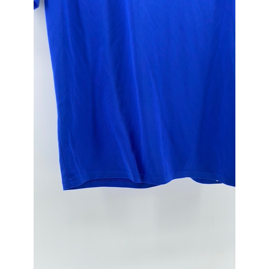 ADIDAS Women's Blue Crewneck Crossfire Short Sleeve Sportswear T-Shirt SZ M