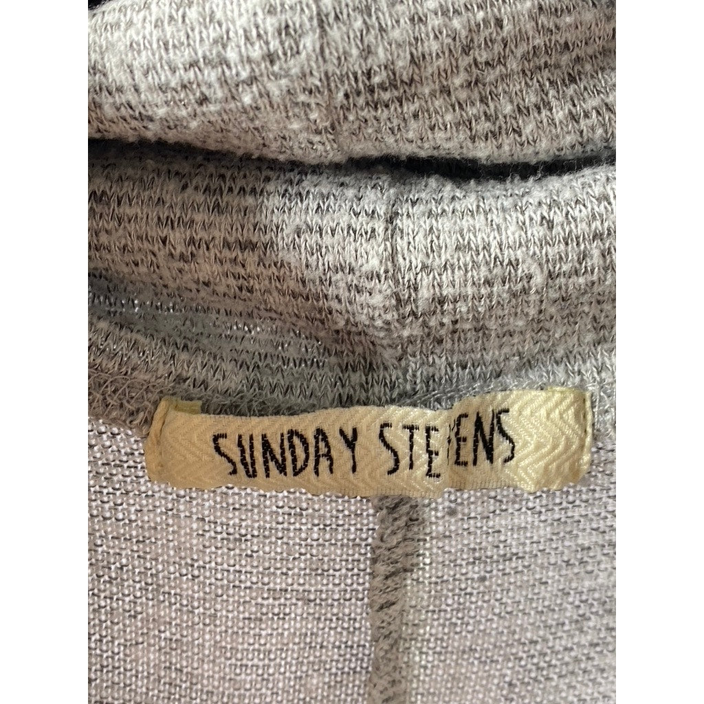 SUNDAY STEVENS Women's Light Gray Turtleneck Dropped Shoulder Sweater SZ M