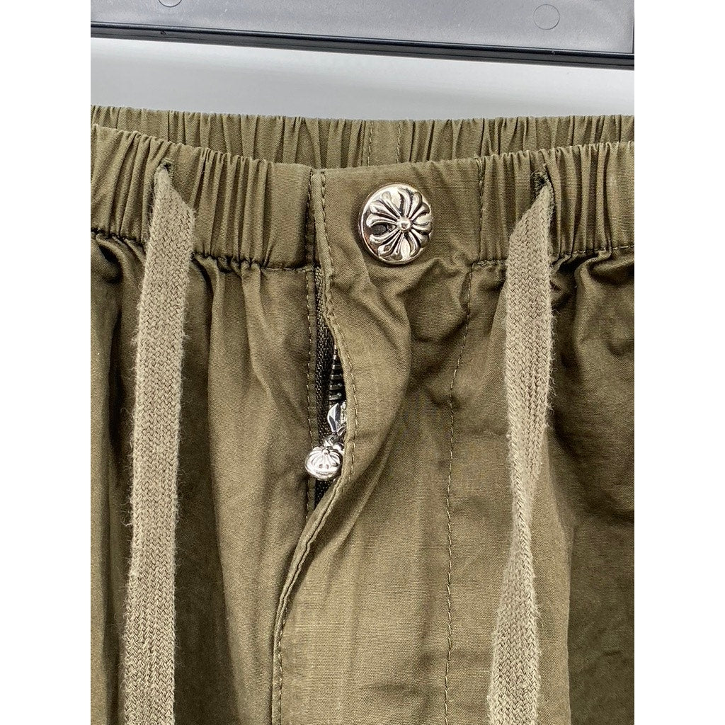 CHILLCHES Women's Olive Green Drawstring Pull-On Jogger Pant SZ M