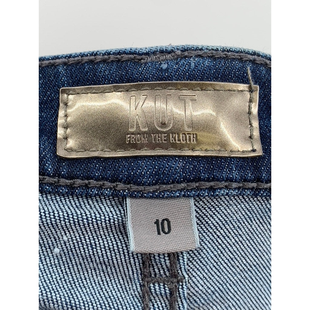 KUT FROM THE KLOTH Women's Blue Catherine Slouchy Boyfriend Denim Jeans SZ 10