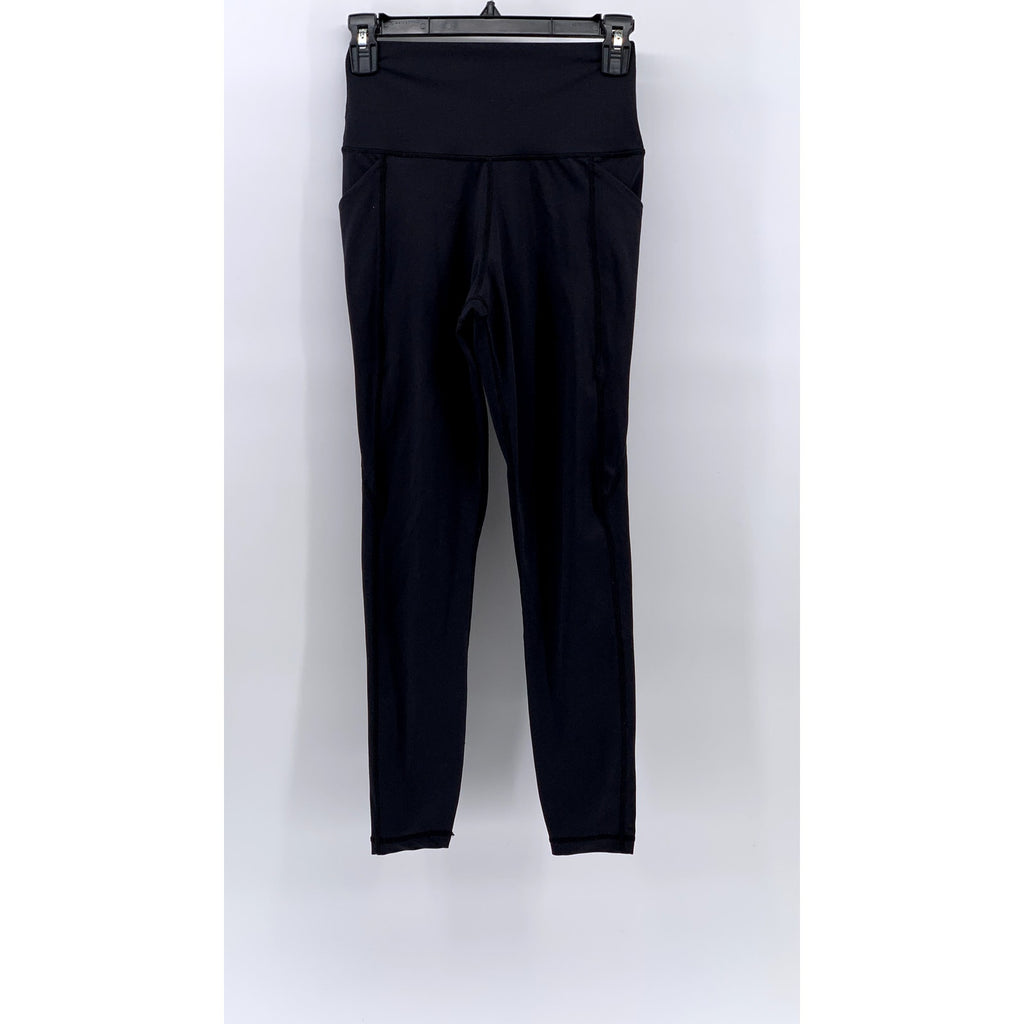 SENITA ATHLETICS Women's Black Side-Pocket Leggings SZ S