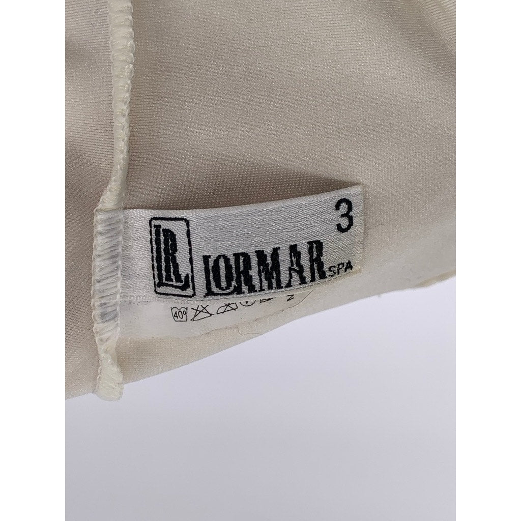 LORMAR Women's White Lace-Trim Satin Strapless Bodysuit SZ SZ 3(US-M)