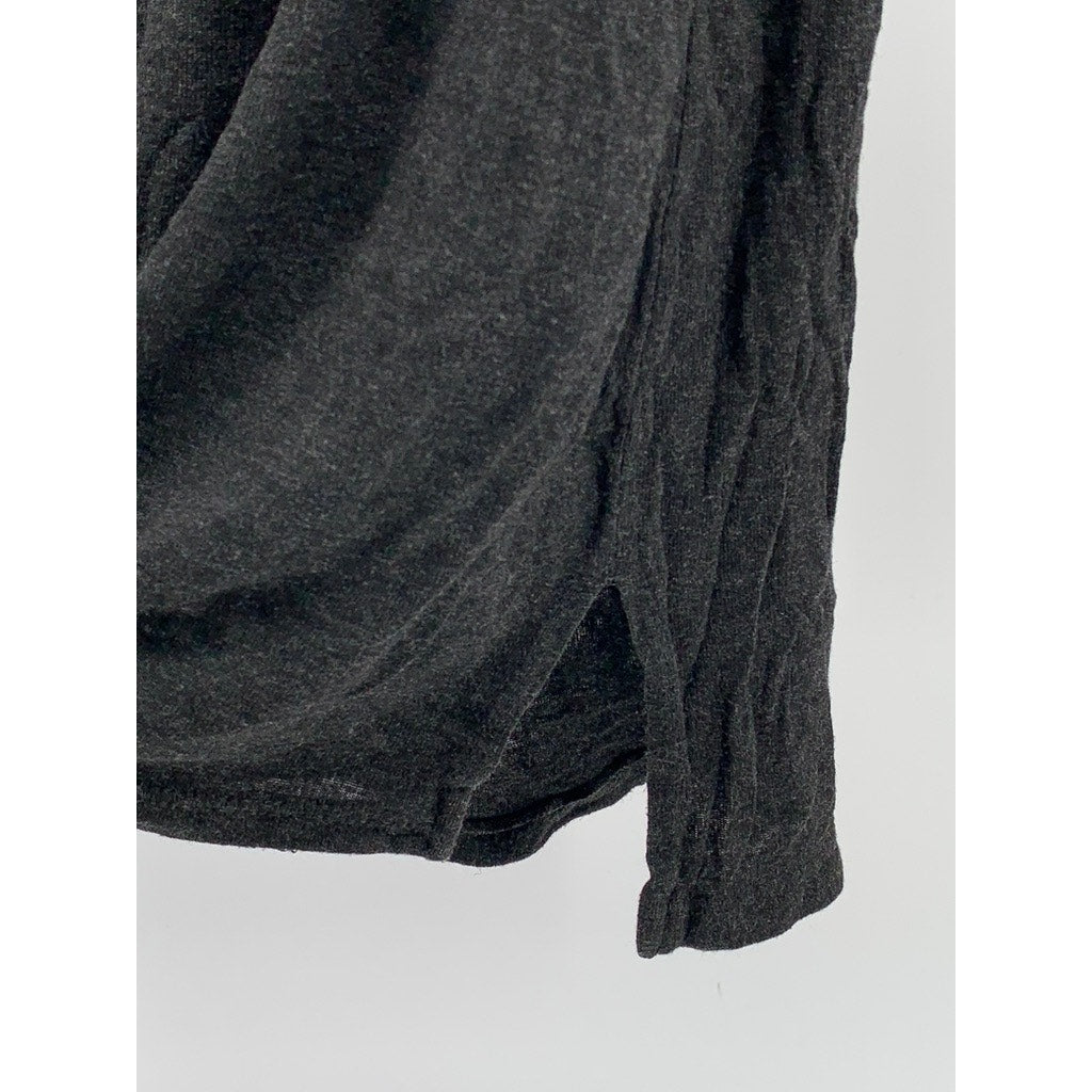 BRANDY MELVILLE Women's Charcoal Gray Scoop-Neck T-Shirt SZ OS
