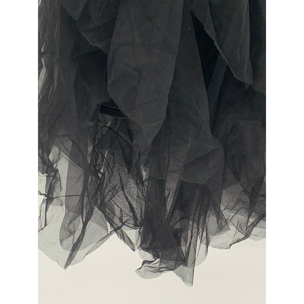 SHEIN Women's Black Sheer Tulle Layered Midi Skirt SZ 6