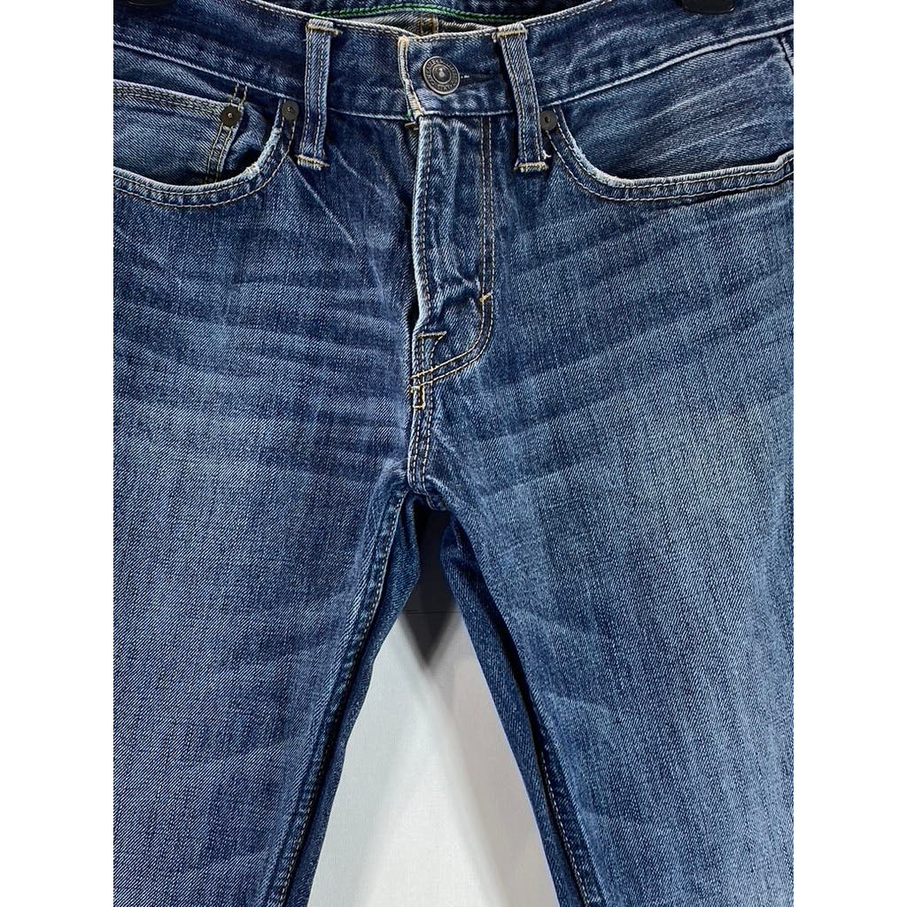 AMERICAN EAGLE OUTFITTERS Men's Medium Blue Faded Slim-Fit Denim Jeans SZ 30X30
