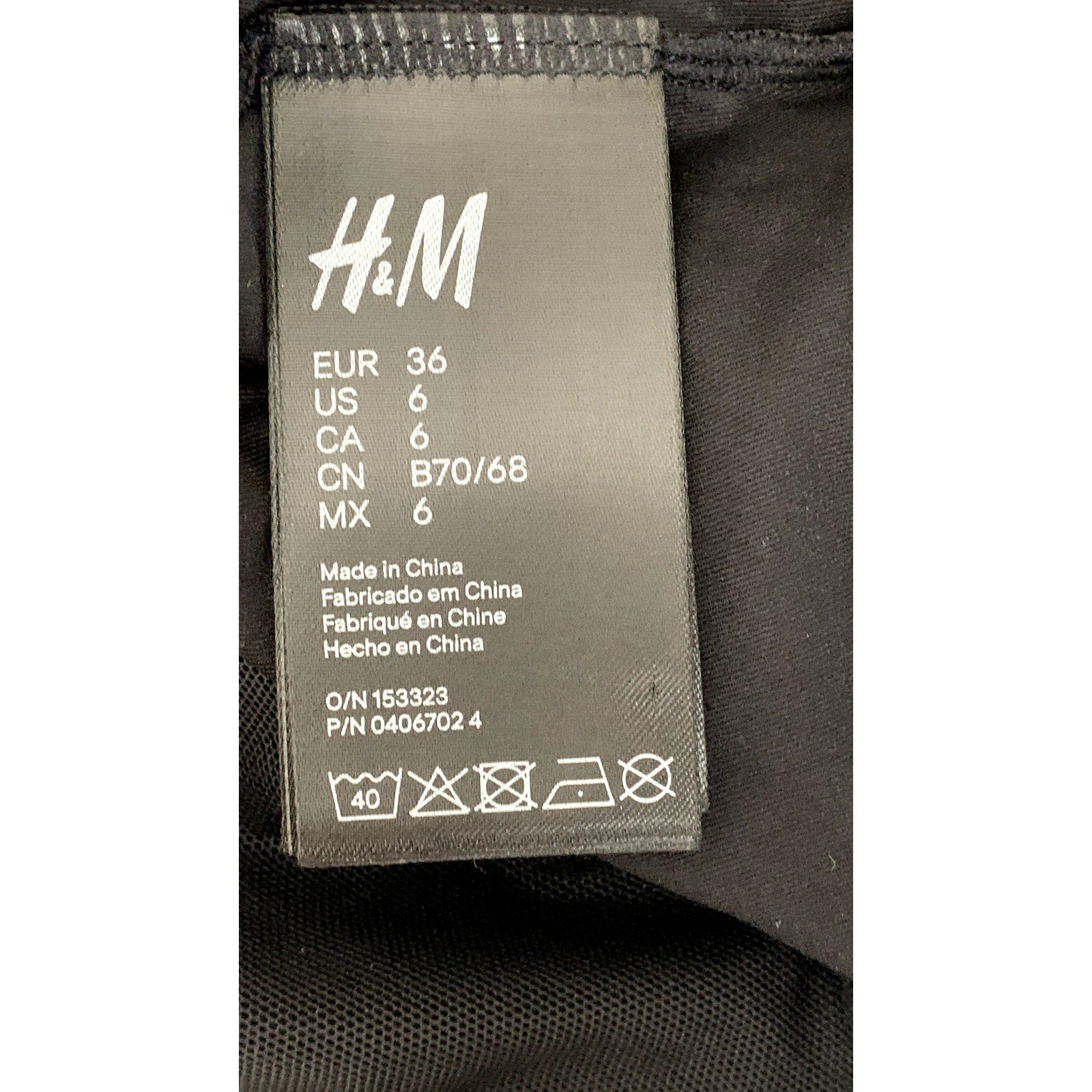 H&M Women's Black Lace-Trim Halter Open-Back Bodysuit SZ 6