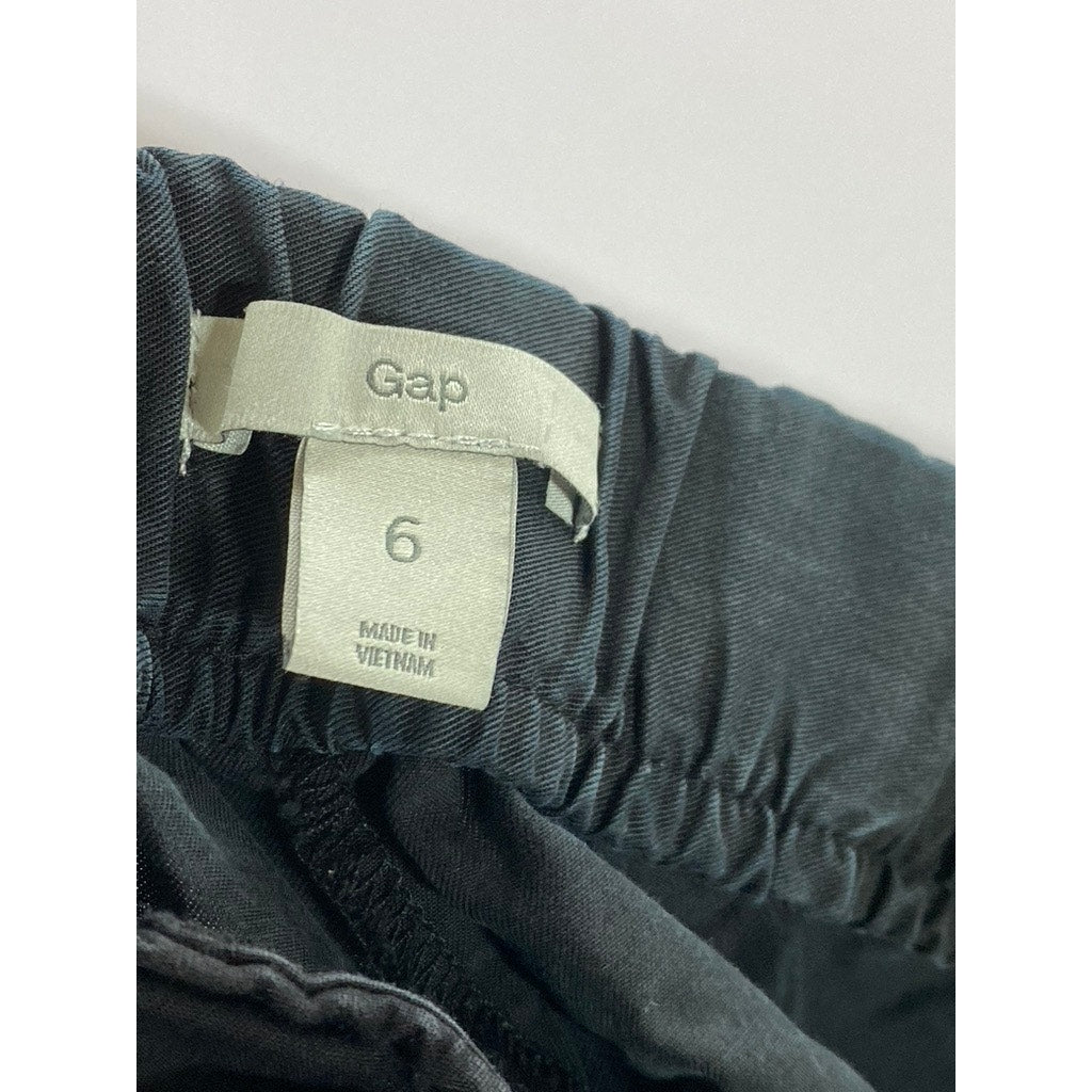 GAP Women's True Black Refined Track Slim Ankle Pant SZ 6