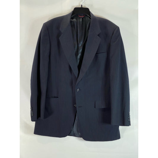 HART SCHANFFNER MARX Men's Navy Pinstripe Vintage Two-Button Blazer SZ 42L