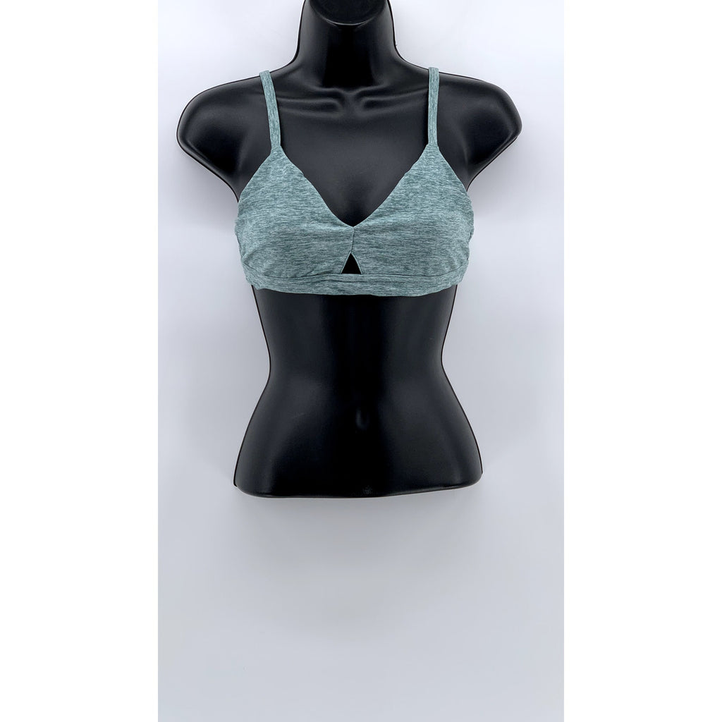 ALO YOGA Women's Heather Blue-Gray Lounge Bralette Bra SZ S