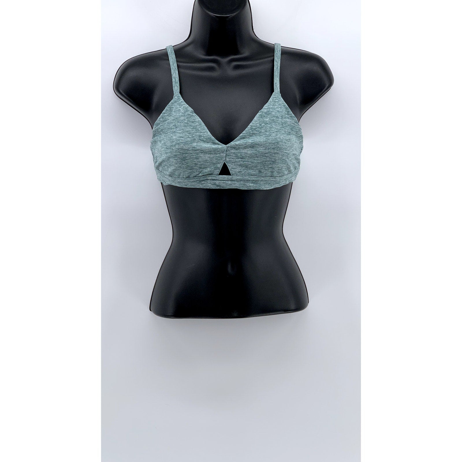 ALO YOGA Women's Heather Blue-Gray Lounge Bralette Bra SZ S