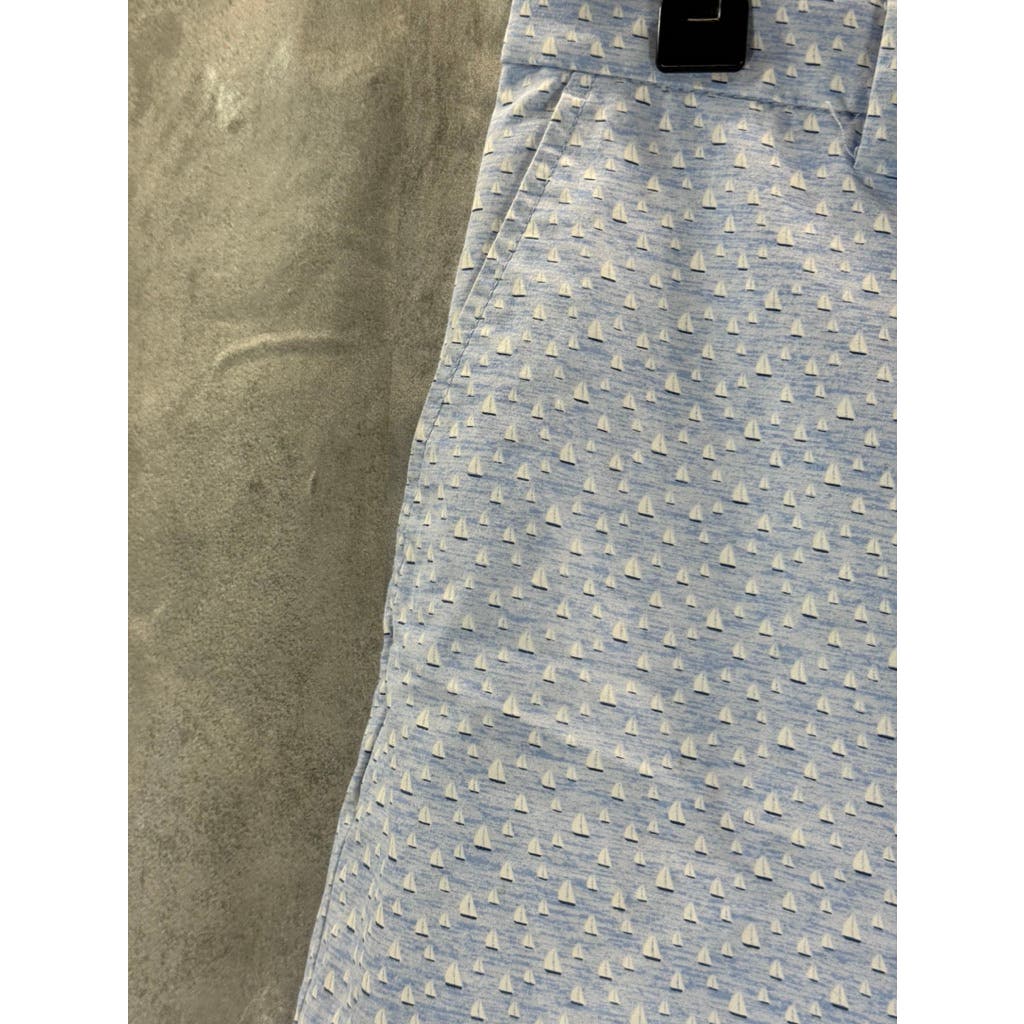 VINEYARD VINES Men's Light Blue Sailboat Print Performance Breaker Shorts SZ 32