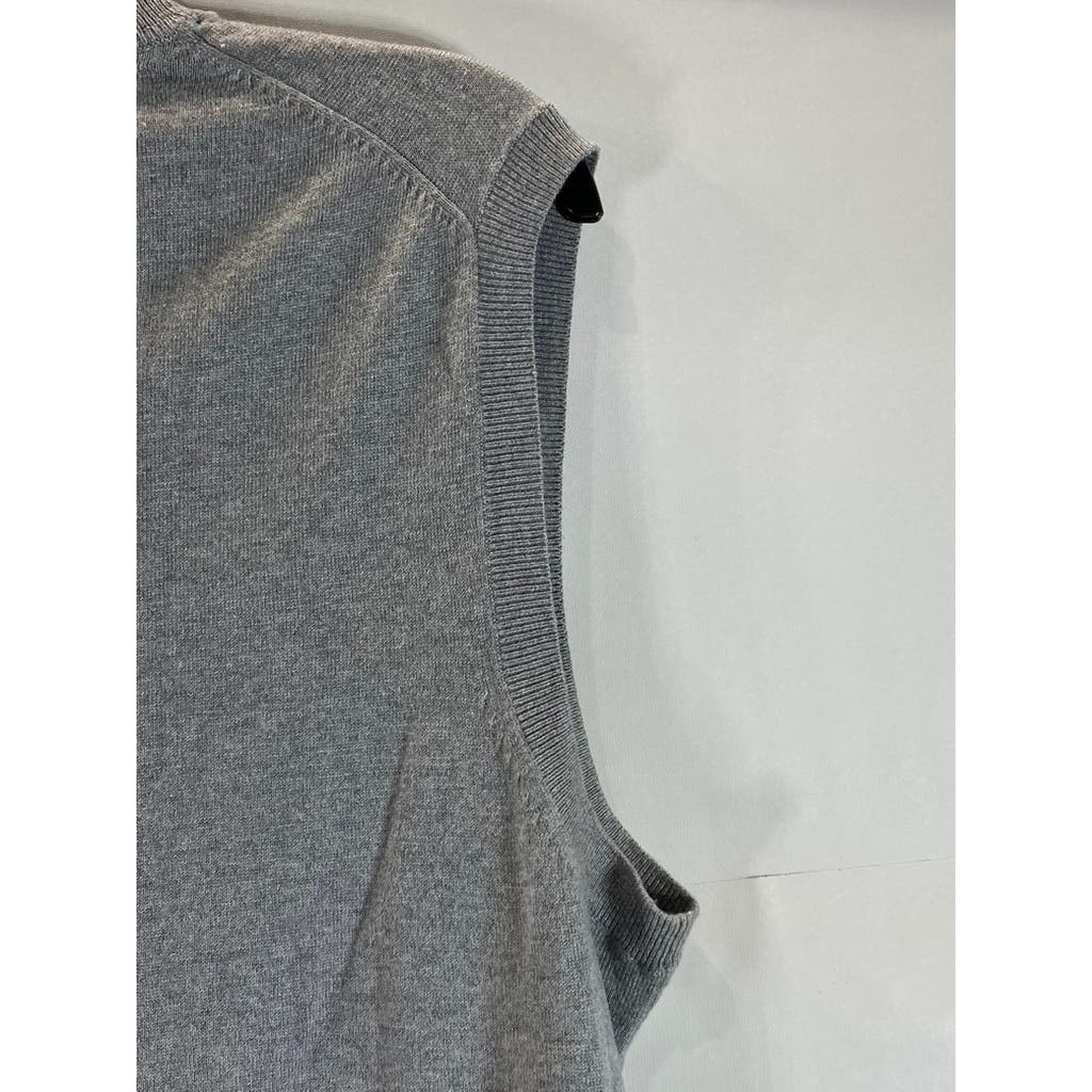 BANANA REPUBLIC Men's Gray Silk/Cotton/Cashmere V-Neck Sweater Vest SZ M