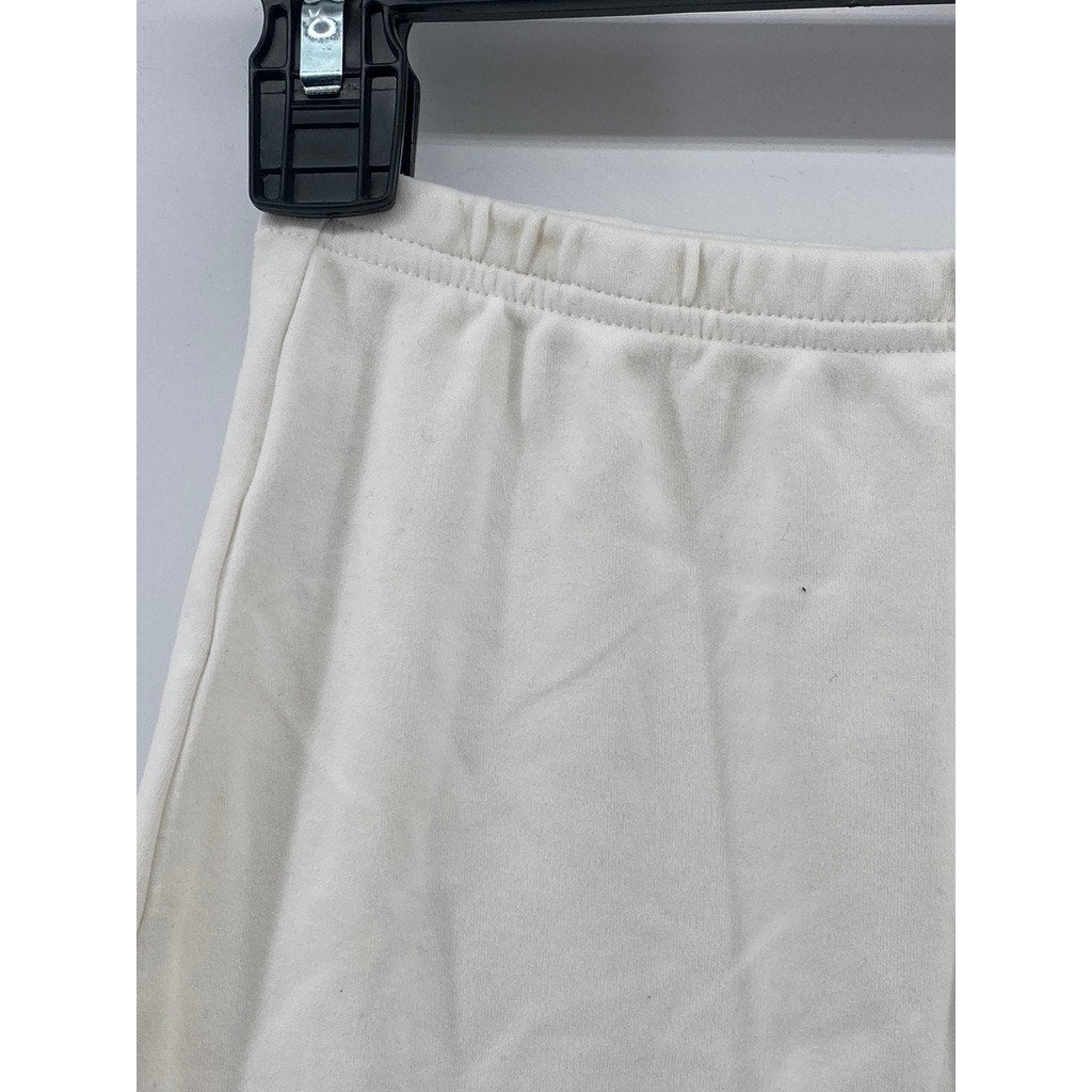 UNBRANDED Women's White Solid Pocketless Casual Straight Mini Skirt SZ M