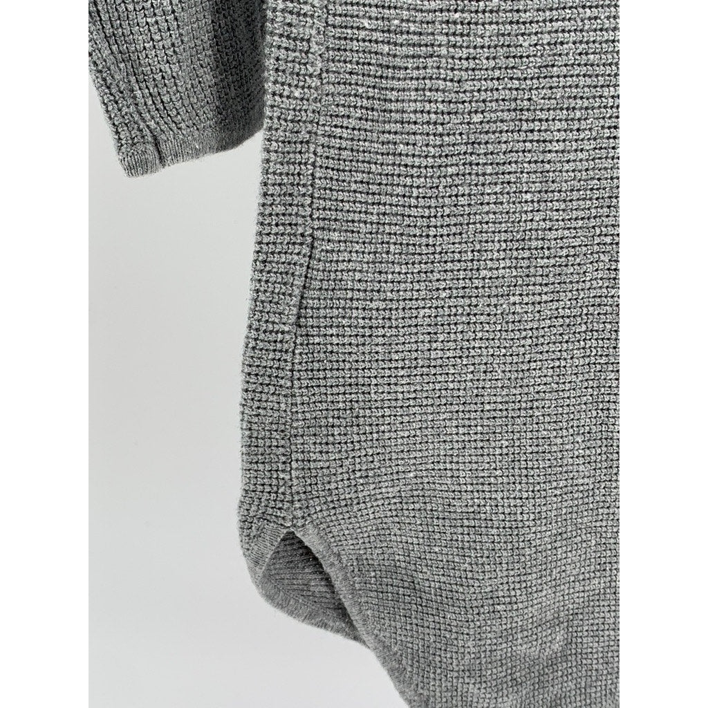 MICHAEL MICHAEL KORS Women’s Light Gray Scoop-Neck Long Sleeve Tunic Sweater SZM