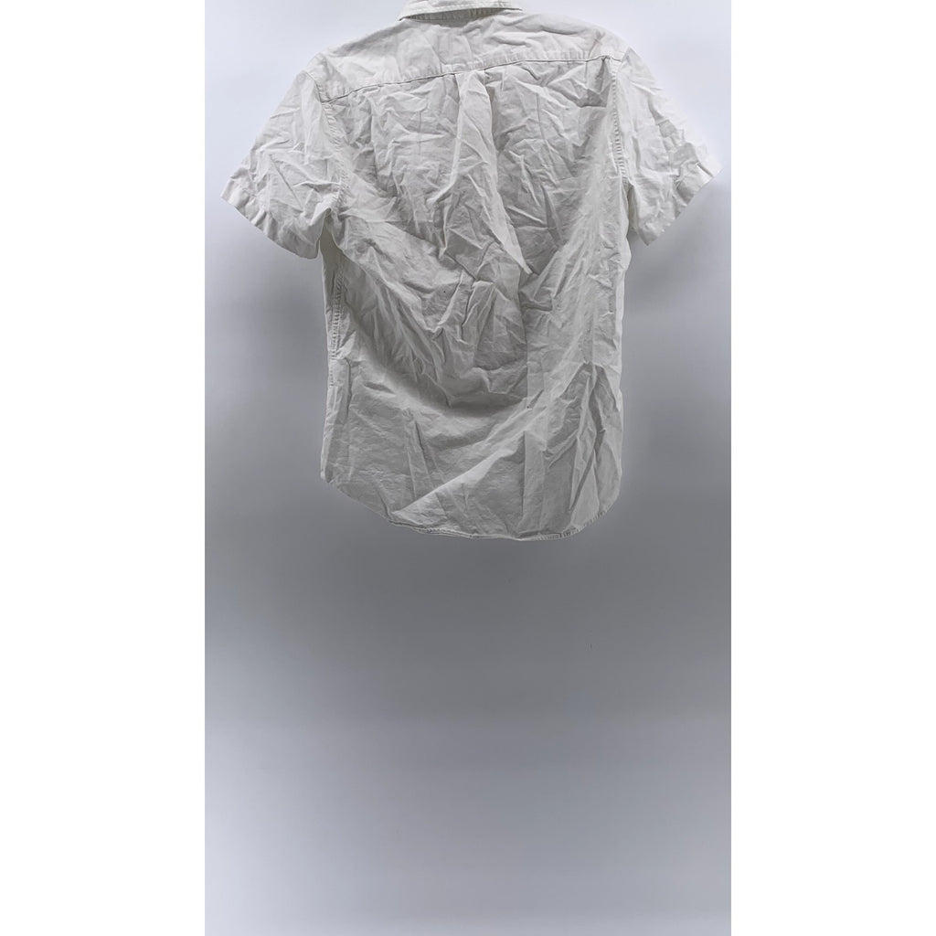 J.CREW Men's White The Broken In Slim-Fit Short Sleeve Button-Up Shirt SZ S