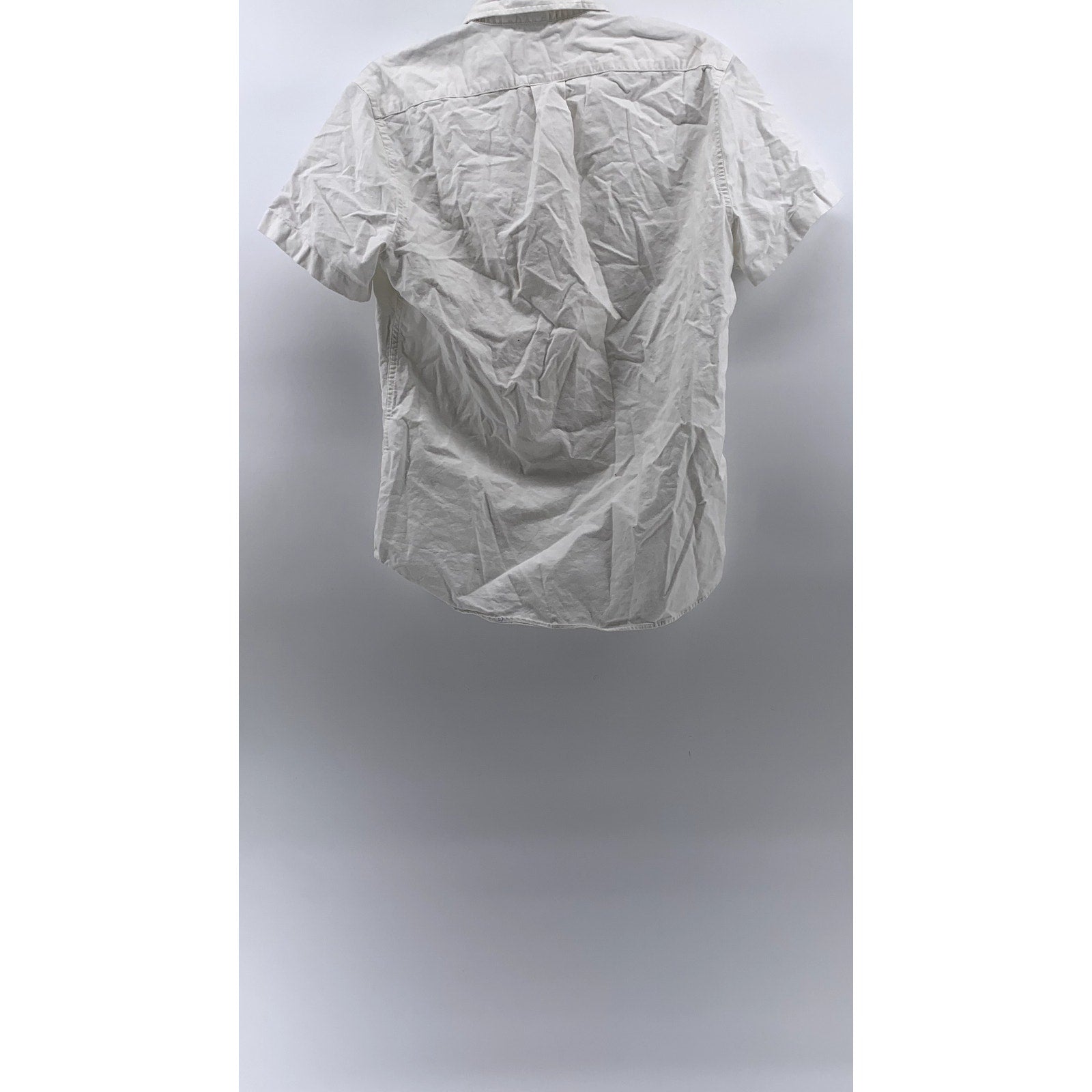 J.CREW Men's White The Broken In Slim-Fit Short Sleeve Button-Up Shirt SZ S