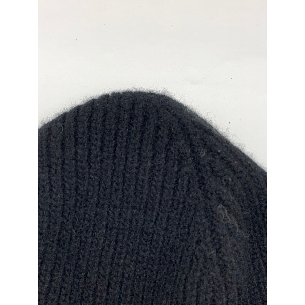 POLO RALPH LAUREN Men's Black Ribbed Embroidered Logo Beanie SZ OS