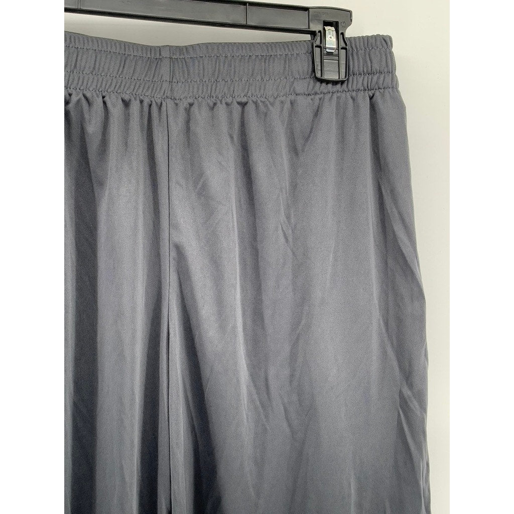 UNBRANDED Men's Gray Pull-On Active Relaxed Fit Basketball Shorts SZ L