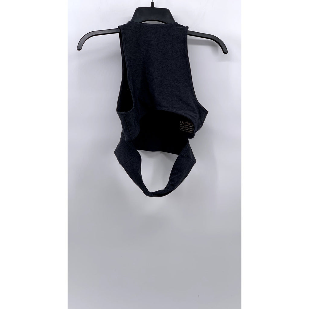 OUTDOOR VOICES Women's Black Cutout Cropped Tank Top SZ XS