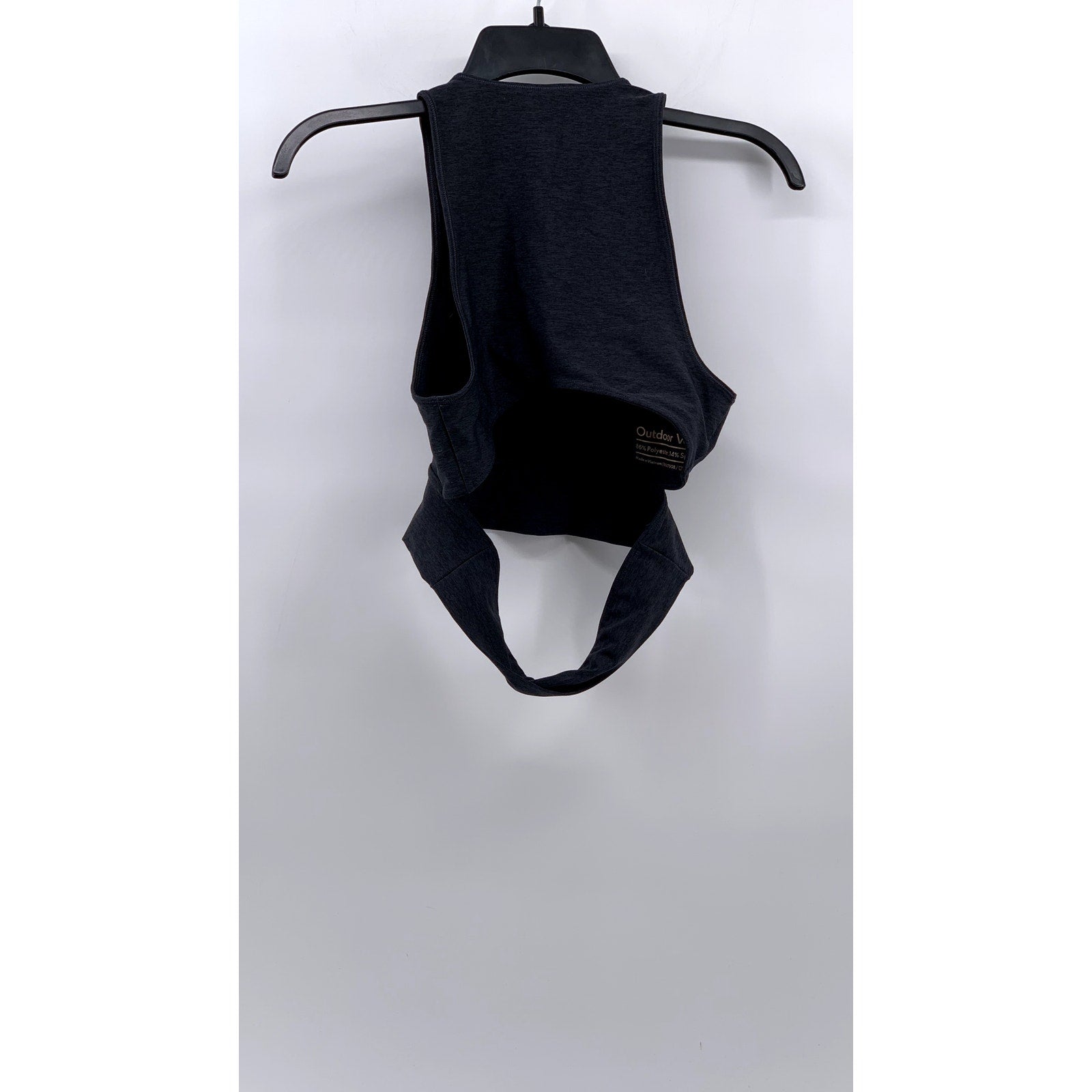 OUTDOOR VOICES Women's Black Cutout Cropped Tank Top SZ XS