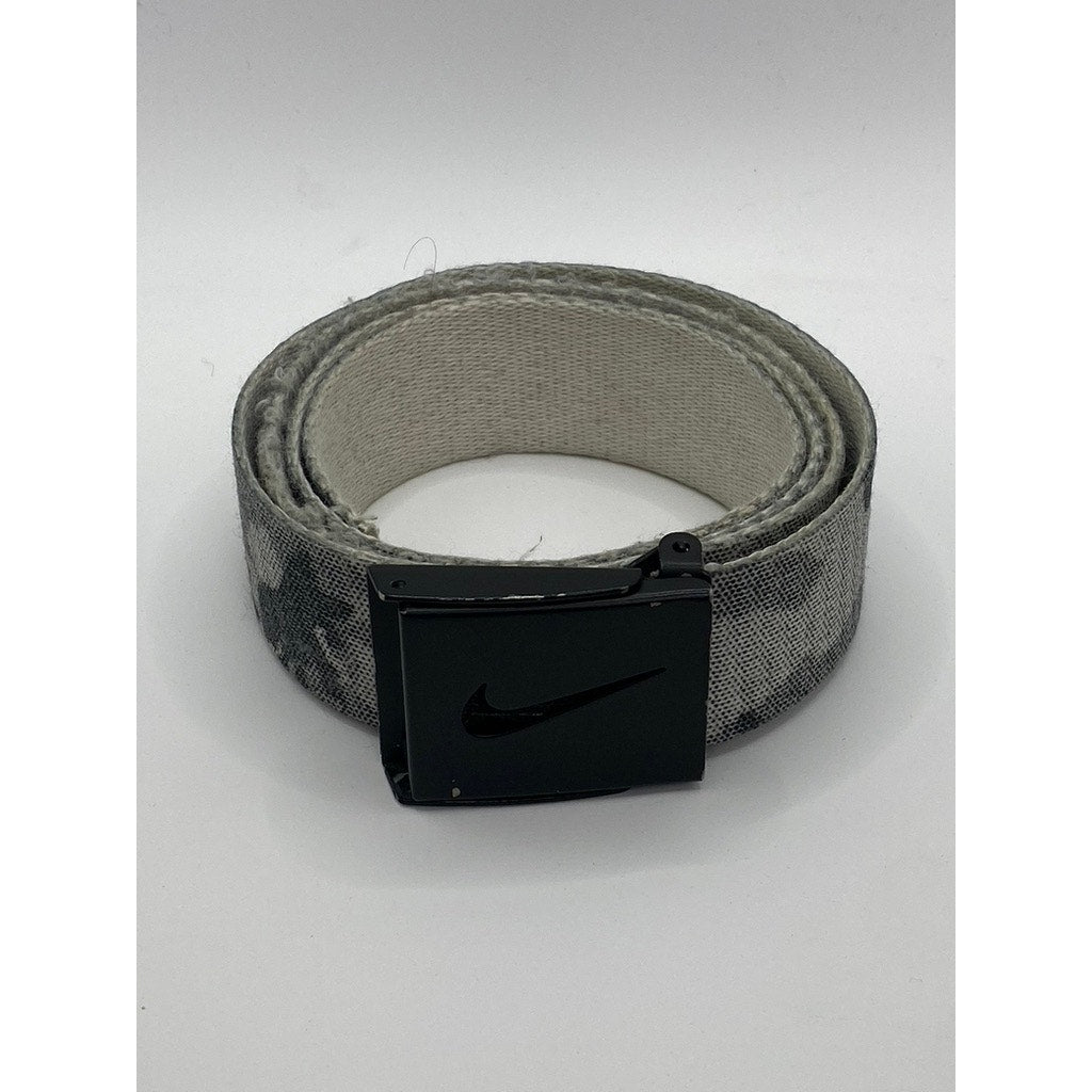 NIKE Men's Vintage Gray Camo-Print Rachet Buckle Belt SZ OS