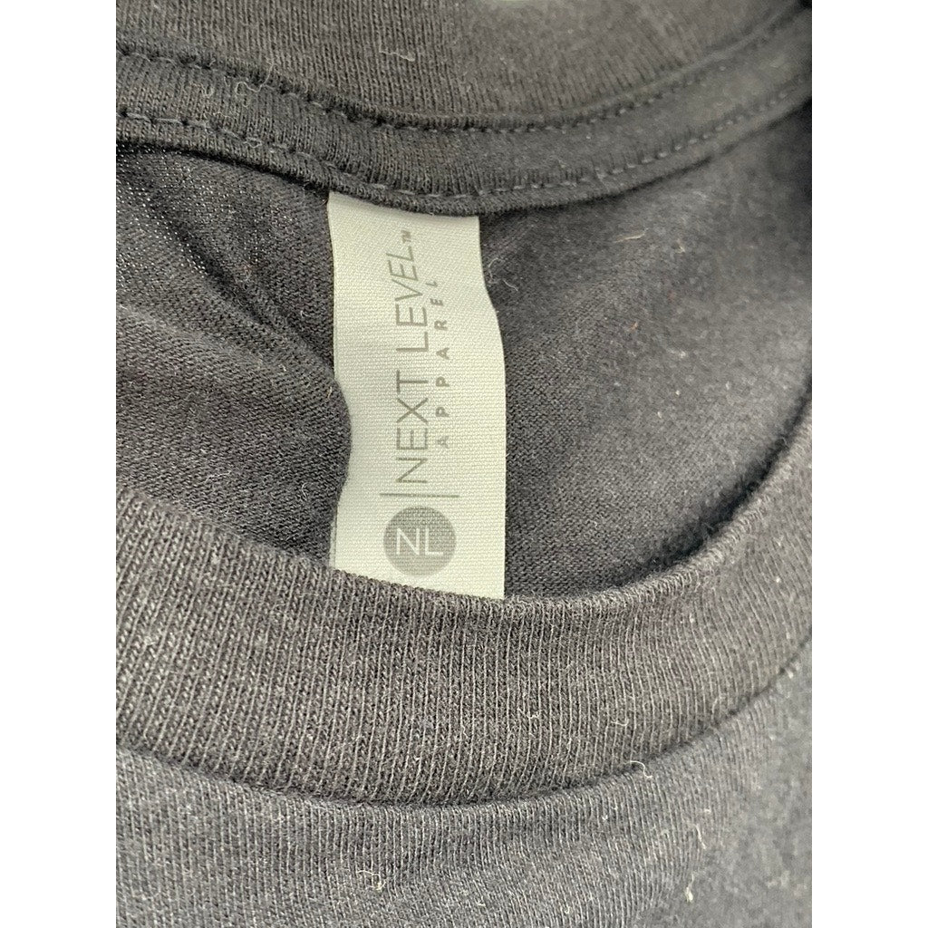 NEXT LEVEL APPAREL Men's Black Saint Archer Gold Crewneck Casual T-Shirt SZ M