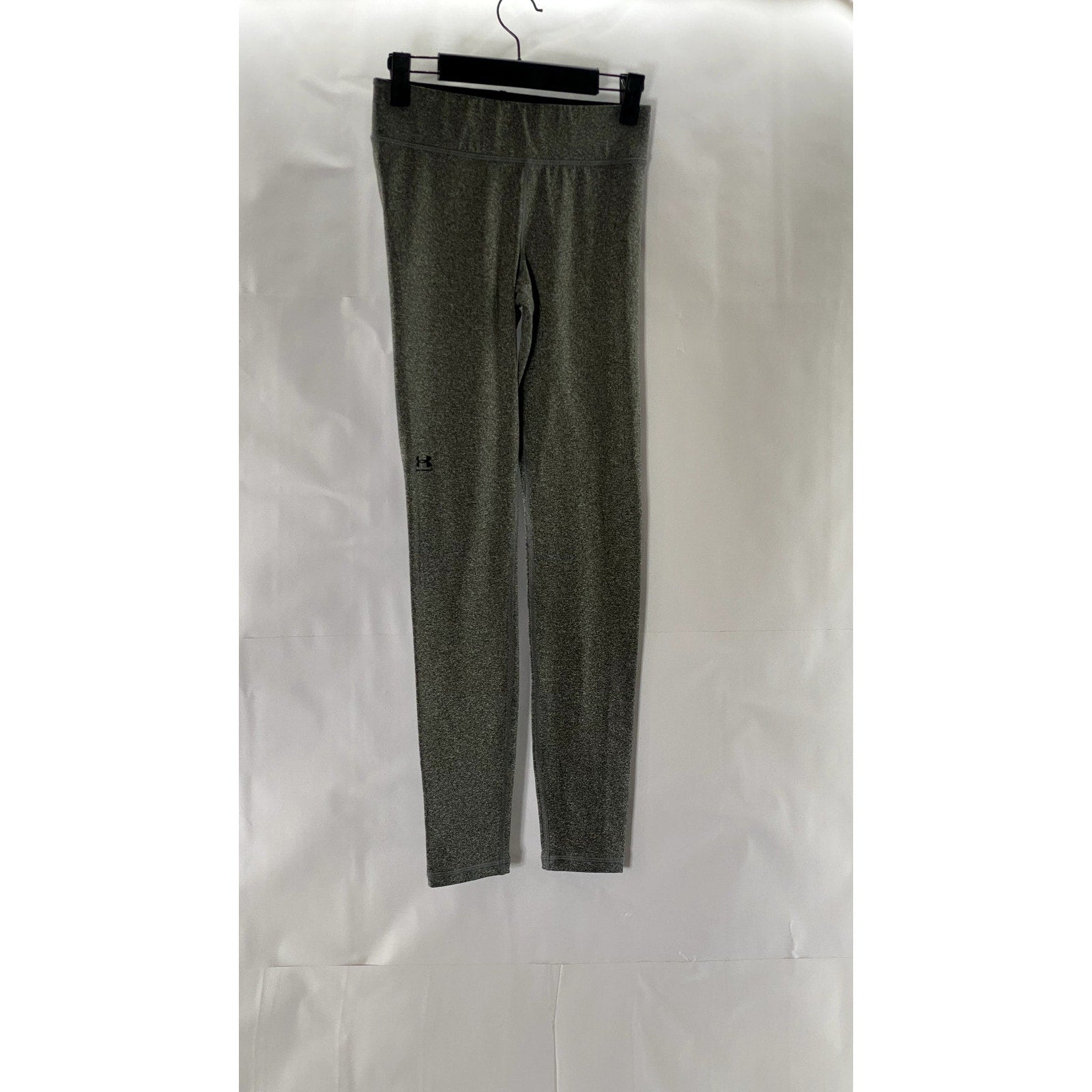 UNDER ARMOUR Women's Charcoal Light Heather ColdGEAR Pull-On Leggings SZ S