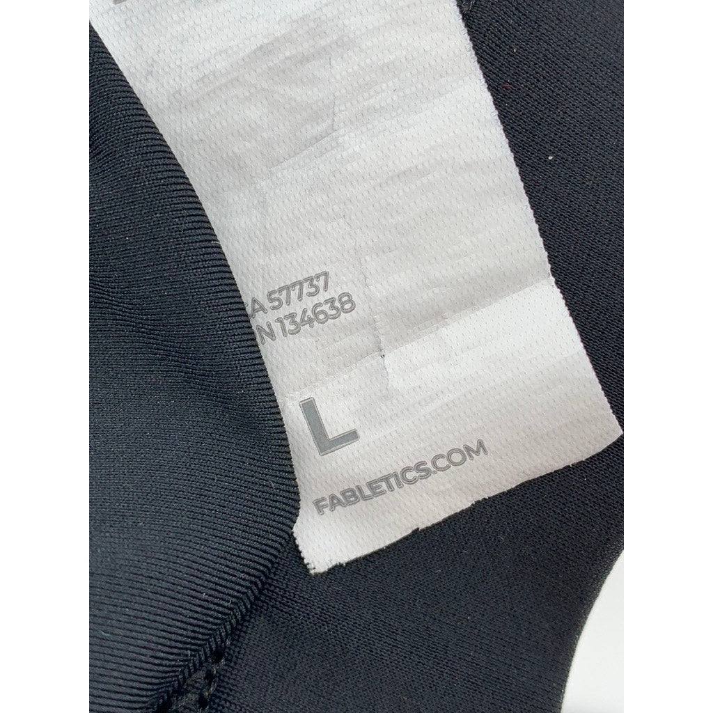 FABLETICS Women's Black Front-Zip Sports Bra SZ L