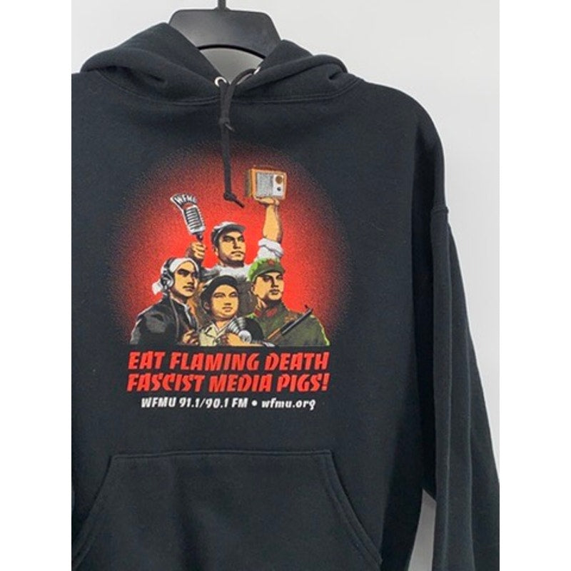 JERZEES Men’s Black Vintage Graphic Hoodie SZ M