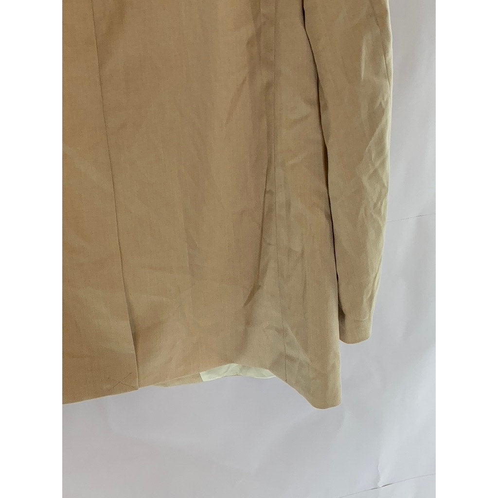 H&M Women's Tan One-Button Notch Lapel Long Sleeve Blazer SZ M