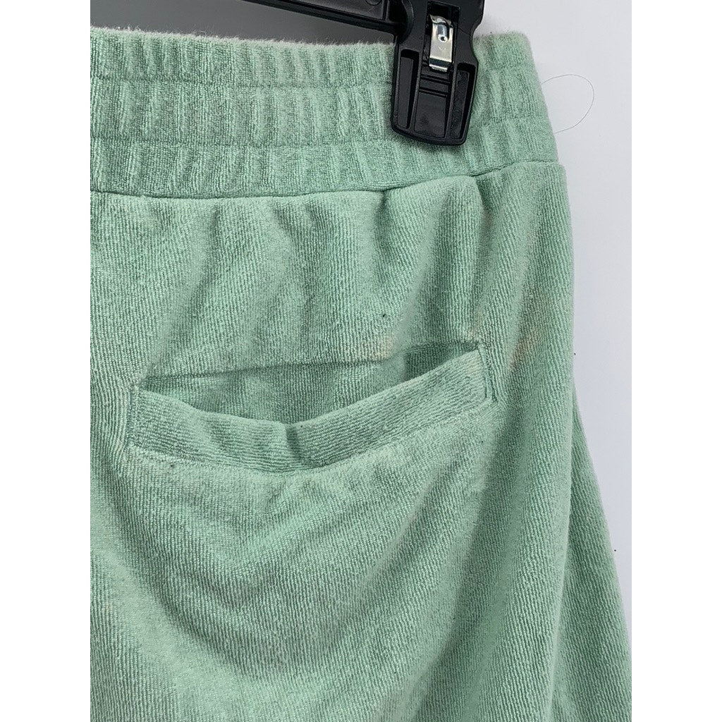 H&M Women's Mint Green Textured Relaxed Fit Shorts SZ S