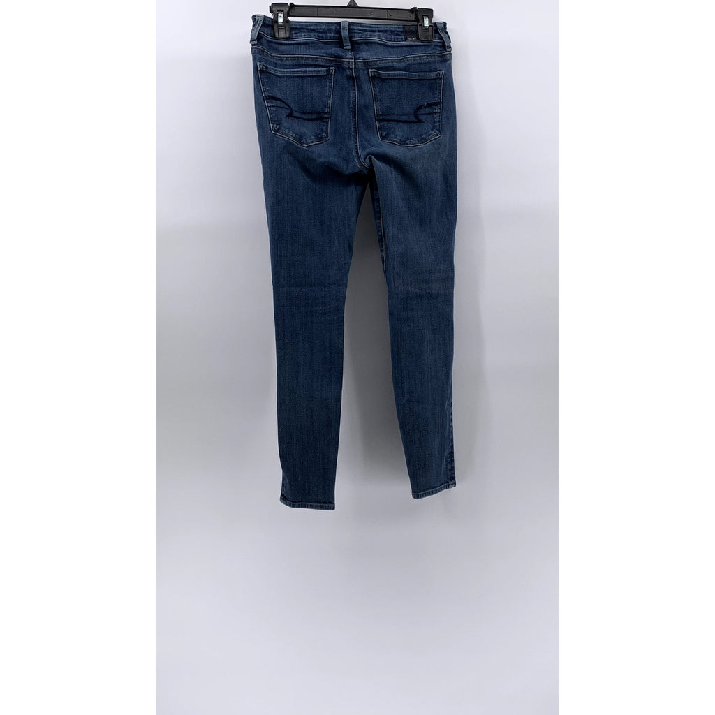 AMERICAN EAGLE Women's Medium Blue Wash Denim Hi-Rise Super Stretch Jeggings SZ6