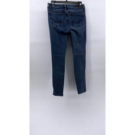AMERICAN EAGLE Women's Medium Blue Wash Denim Hi-Rise Super Stretch Jeggings SZ6