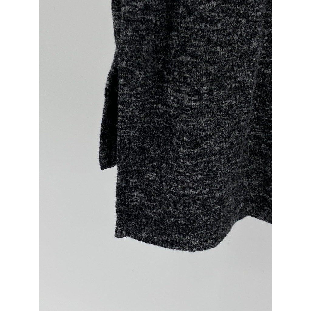 WORKSHOP REPUBLIC CLOTHING Women's Charcoal Heather Short Sleeve Top SZ L