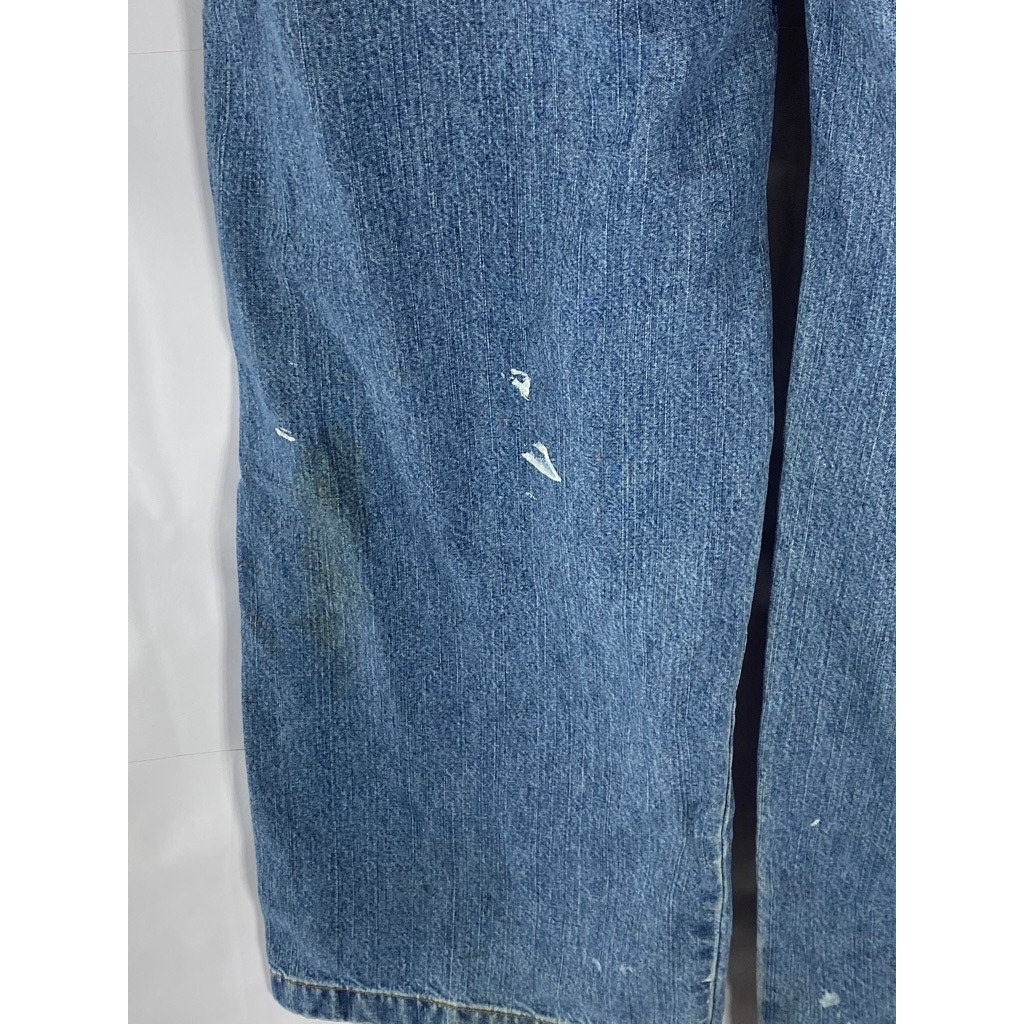 LEVIS STRAUSS SIGNATURE Men's Vintage Blue Straight-Leg Carpenter Jean SZ 36X34