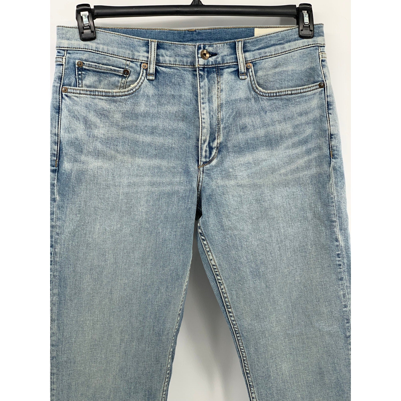 RAG & BONE Men's Flynn Light Blue Fit 2 Slim-Fit Five Pocket Jeans SZ 34X32
