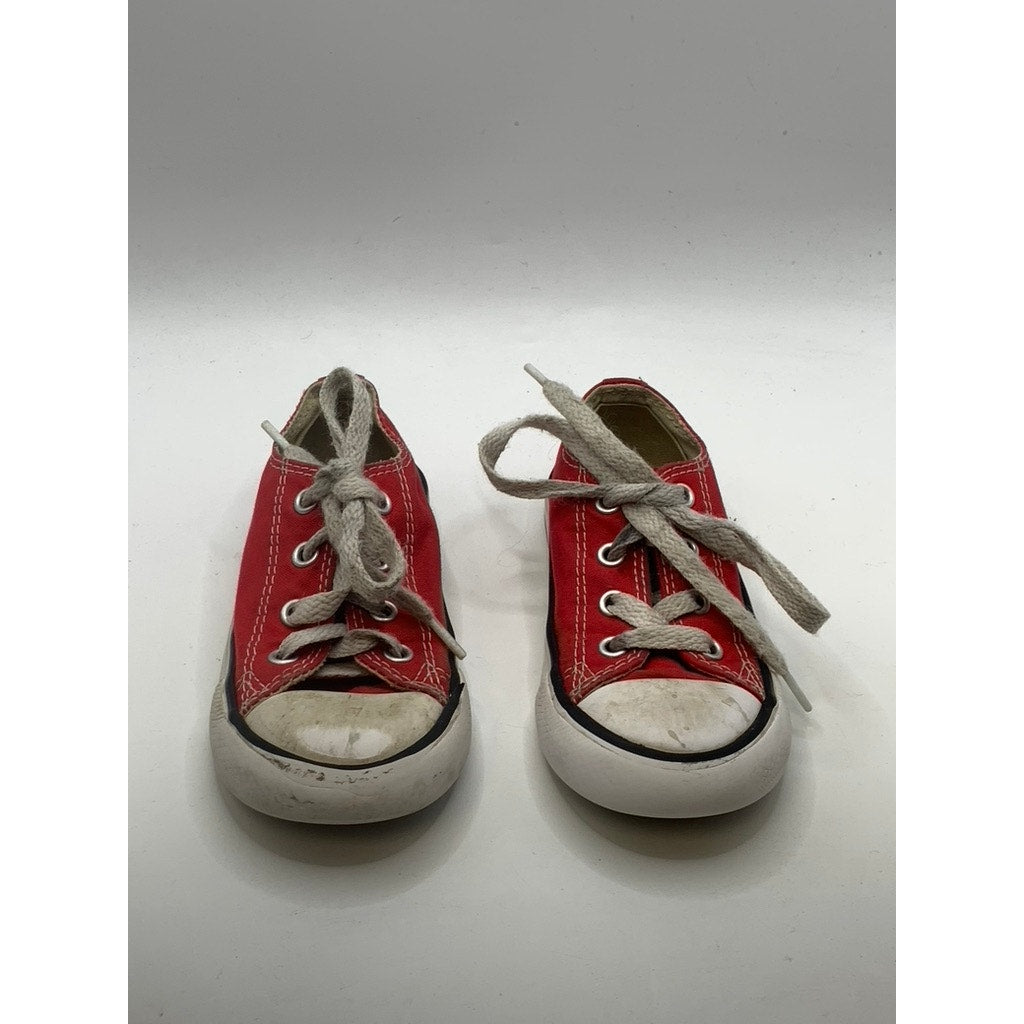 CONVERSE Infant Red-White Classic Low-Top Sneakers SZ 7