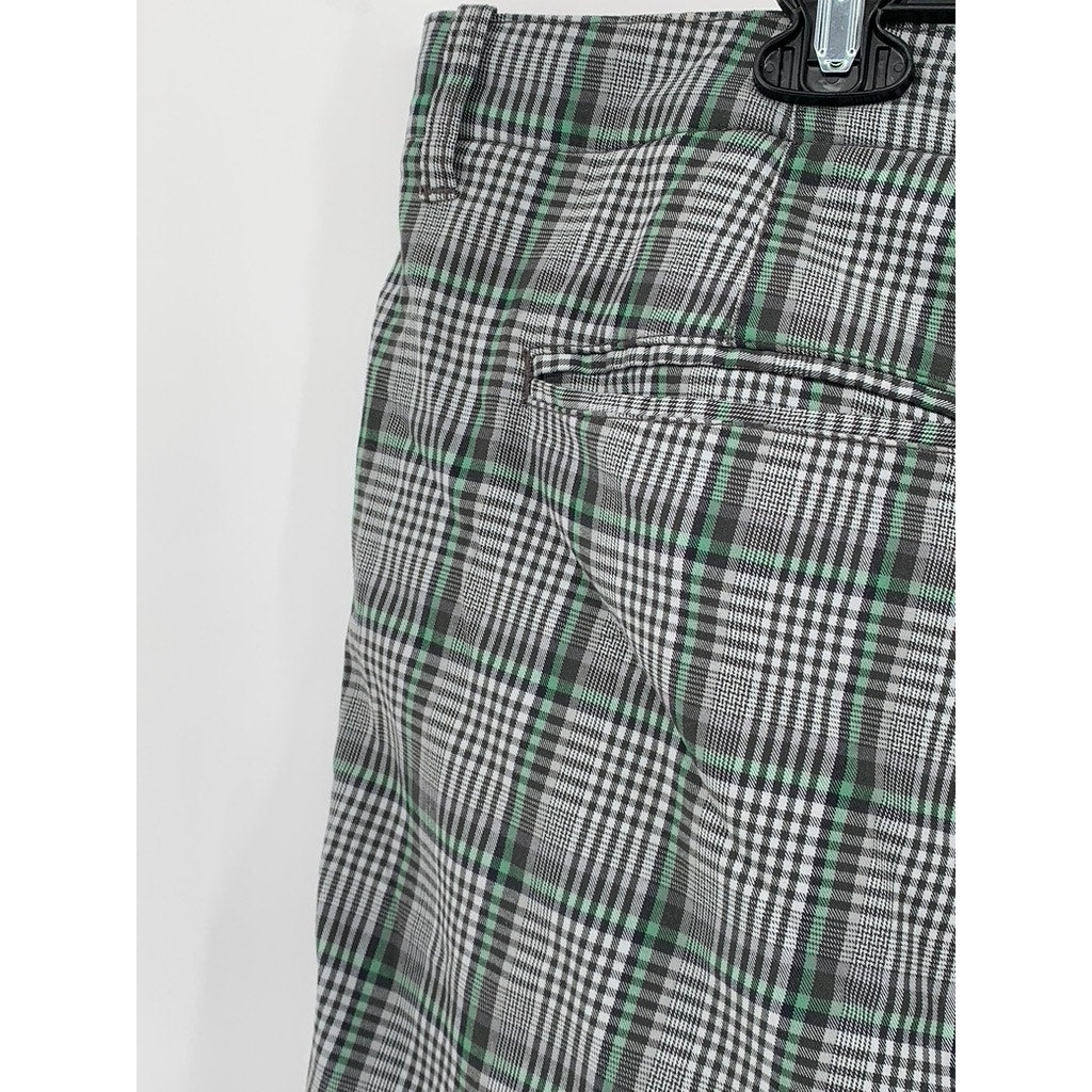 TOMMY BAHAMA Men's Micro-Checkered Green/Grey Lightweight Relaxed Shorts SZ 42