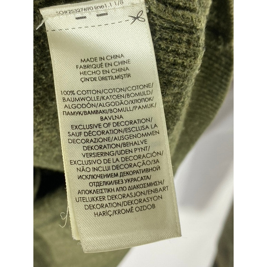 POLO RALPH LAUREN Men's Olive Green Crewneck Thermal Long Sleeve Sweater SZ XL